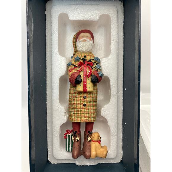 VTG Lang and Wise Classic 1997 Santa's Ribbon Figure 6" by Ellen Stouffer  NIB - Picture 3 of 9